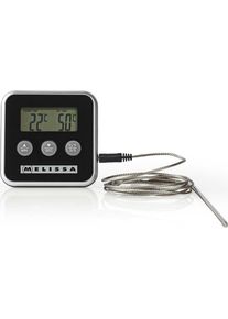 Melissa, Grillthermometer, Fleischthermometer bis zu 250°C Alarm Timer LCD Display