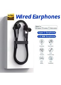 Original Type C Wired Earphone For 3.5 mm Earbuds Samsung S24 S23 S21 S22 Plus Xiaomi mi Headphones A54 A34 A53 A53 Accessories
