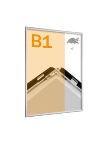 Cadres clic-clac B1 étanches pour l’extérieur argent, aluminium