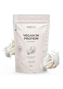 nutri+ veganes 3K Proteinpulver, 1000 g Beutel, Sahne