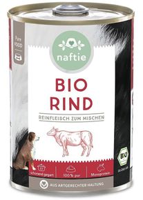 naftie 100% Bio Rind Ergänzungsfutter, 12x400g