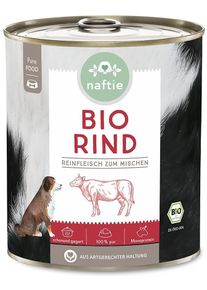 naftie 100% Bio Rind Ergänzungsfutter, 6x800g