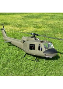 FlishRC Hubschrauber Bell UH-1D 500 Olivgrün GPS 1150mm RTF