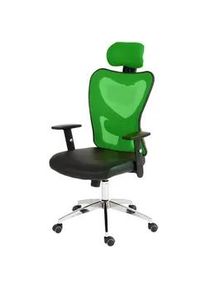 MCW Profi-Bürostuhl Grün , Textil , 67x136x71 cm , Arbeitszimmer, Bürostühle, Drehstühle