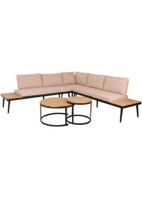 MCW Garten-Garnitur H54C Braun, Beige , Holz , Gartenmöbel, Gartengarnituren, Gartenmöbel-Sets