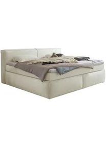Boxxx Boxspringbett , Creme , Textil , H3 + H4 , 7-Zonen , Höhe ca. 18 cm , 240x200 cm , gepolstertes Kopfteil, Stoffauswahl, Topper durchgehend, Wendematratze mit unterschiedlichen Härtegraden, in verschiedenen Größen erhältlich, Partnermatratze mit durchgehendem Bezug , Schlafzimmer, Betten, Boxspringbetten