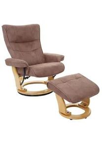 MCA furniture MCA Relaxsessel MIT Hocker Braun , Textil , 85x104x117 cm , Wohnzimmer, Sessel, Relaxsessel