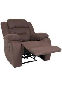 MCW Fernsehsessel XXL Braun , Textil , 95x103x88 cm , Wohnzimmer, Sessel, Polstersessel