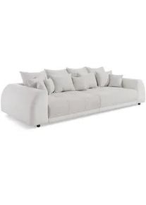 S-Style Möbel Bigsofa Elementa Weiß und Creme Kunstleder/Strukturstoff , Weiß, Creme , Textil , Echtholz,Buche, Birke , Füllung: Silikon,Silikon,Polyetherschaumkern , 270x86x135 cm , Blauer Engel, FSC Mix, Oeko-Tex®, Hergestellt in Europa , Wohnzimmer, Sofas & Couches, Sofas, Bigsofas