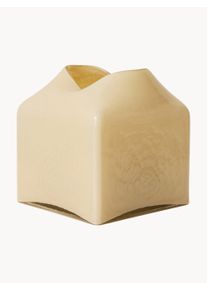 HKliving Glasvase Forma, H 21 cm Beige Glas B 20 x H 21 cm