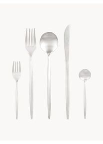Súprava príborov Shimmer, rôzne veľkosti Strieborná Nehrdzavejúca oceľ 4 osoby (20 dielov) | Westwing Collection