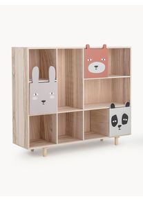 Bloomingville Mini Regał z szufladami Calle Kolorowy, Jasne drewno Drewno, Lite drewno S 107 x W 90 cm