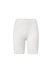 Tchibo - Radlershorts mit Spitzenborte - Damen - Gr. S - weiß