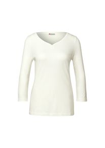 Street One 3/4-Shirt mit Knopfdetail - Damen - Gr. 46 - wei&szlig;