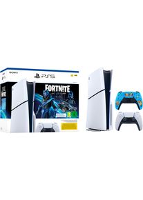 Playstation 5 Konsolen-Set »Slim Disk Fortnite Cobalt Star Bundle inkl. FORTNITE DualSense« 1.000 GB in schwarz-weiß