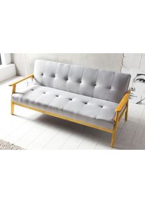 Salesfever Schlafsofa »Skagen 3-Sitzer Sofa« Holzgestell Sofa: Entspannung und Schlaf auf 190cm Breite in grau, Größe B/H/T: 190 cm x 81 cm x 85 cm