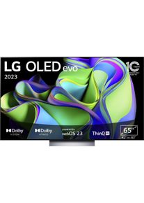 LG OLED-Fernseher »OLED65C37LA« 165 cm/65 ′′ Smart-TV OLED evo in schwarz, Größe 65 ′′