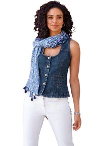 Dames Jeansgilet in getailleerd model blue-stonewashed Maat 40