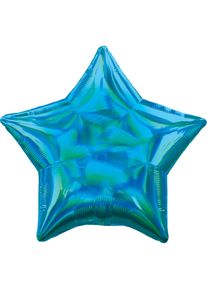 Amscan Ballon étoile holographique bleu azur 45cm