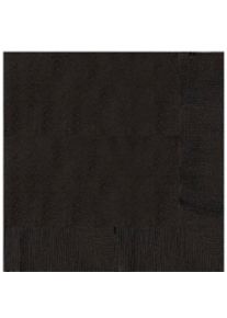 Amscan 50 Serviettes Classic en noir 25cm