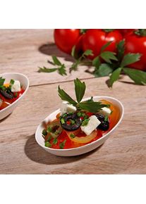 Papstar 50 bols à amuse-gueules ovales de canne à sucre blanc