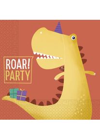 Procos 20 serviettes d'anniversaire Dino 33cm