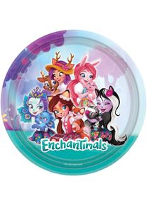 Amscan 8 assiettes en carton Enchantimals Love of Animals 23cm