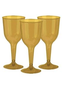 Amscan 20 verres à vin en plastique doré 295ml