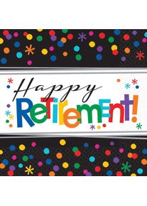 16 serviettes Bonne retraite 33cm