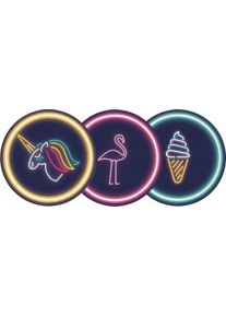 Procos 8 assiettes en papier néon 23cm