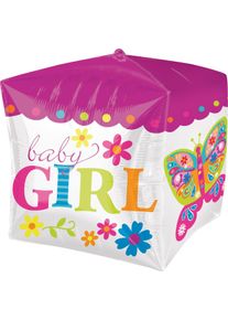 Amscan Ballon Cubez bébé fille 38cm