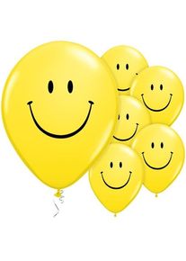 25 ballons smiley souriants 28cm