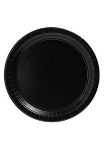 Amscan 8 assiettes en carton noir Genève 17cm