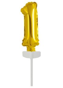 Amscan Ballon de décoration de gâteau numéro 1 doré 15cm
