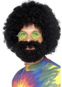 Smiffys Perruque Afro Groovy Andy avec barbe