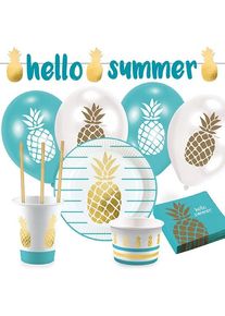 Amscan Set de décoration de jardin ananas 63 pièces