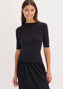 bonprix Női Bord&aacute;s pul&oacute;ver, fekete, 44/46