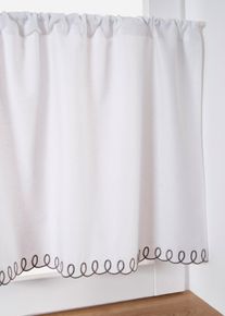 bonprix Perdea scurtă din bumbac organic, alb, Î/Lă: 30/90 cm