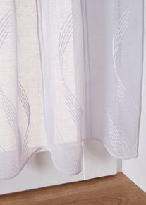 bonprix Perdea scurtă cu broderie, alb, Î/Lă: 30/94 cm