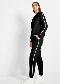 bonprix Dres sportowy bawełniany (2 części), czarny, 52/54