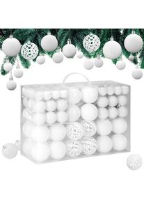 Casaria Kerstballen Wit 100-delig