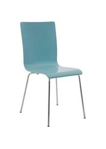 CLP Besucherstuhl Holz hellblau , Hellblau , 43x87x47 cm , Arbeitszimmer, Besucherstühle