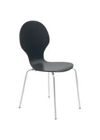 CLP Besucherstuhl Holz schwarz , Schwarz , 43x86x45 cm , Arbeitszimmer, Besucherstühle