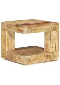 vidaXL Mesa de centro de madera maciza de mango 45x45x40 cm