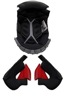 LS2 FF900 07/2021-, lining/cheek pads , color: Black/Red , size: L