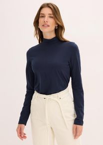 bonprix Bluzka z długim rękawem podkreślająca figurę, niebieski, 48/50