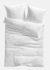 bonprix Lenjerie de pat cu fulgi de zăpadă, alb, 1x 80/80 cm, 1x 135/200 cm