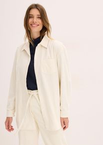 bonprix Femei Cămașă din material raiat din bumbac, alb, 48