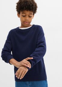 Finstrikket genser av 100% bomull, blå, størrelse 140/146, bonprix