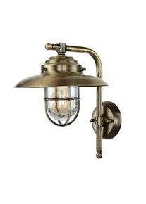 Licht-Erlebnisse Lampada da parete per esterni KAVALA E27 ottone vetro antico LE42338